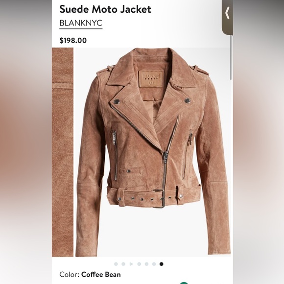 BLANKNYC Suede Moto Jacket XS- NWT coffee bean brown leather - Picture 6 of 6